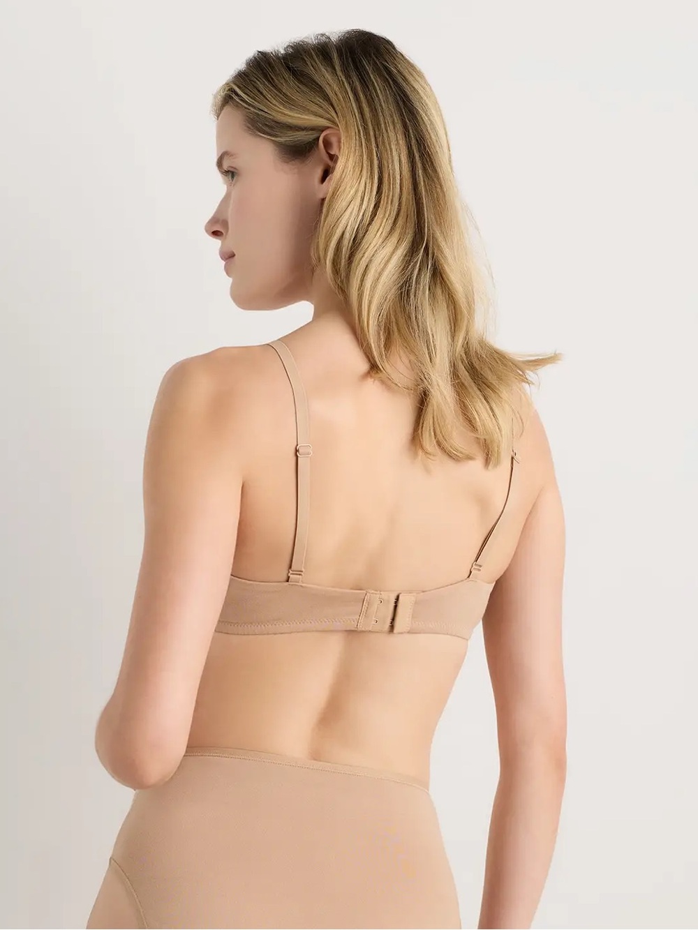 NWOT QUINCE 2 Pack Organic Cotton Triangle Bralettes Large Sand 0339 - Picture 3 of 10